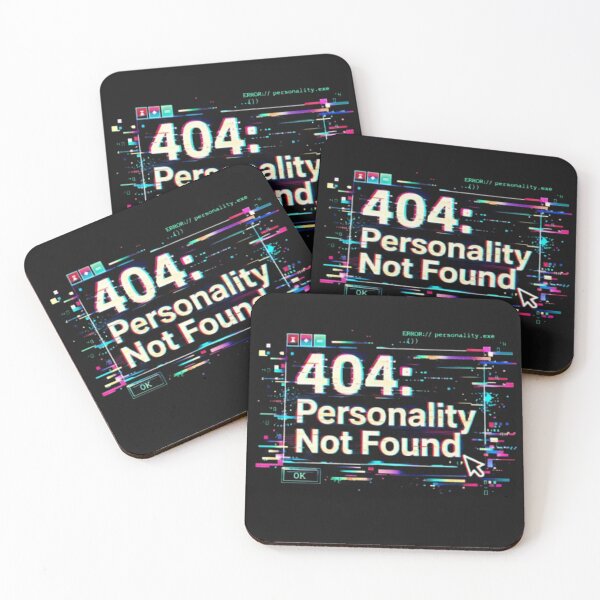 Item preview, 404 Personality Not Found – Glitch Tech Meme T-Shirt designed and sold by Deenx35.
