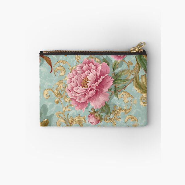 Item preview, Vintage Pink Peony & Golden Baroque Filigree Pattern designed and sold by v1per4ever.
