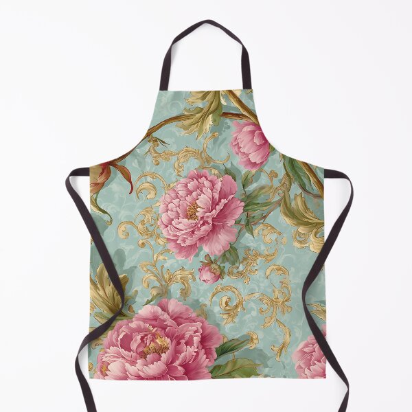 Item preview, Vintage Pink Peony & Golden Baroque Filigree Pattern designed and sold by v1per4ever.
