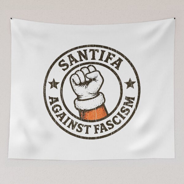 Item preview, Santifa Raised Fist Anti Fascism Emblem designed and sold by Bruceiee495.