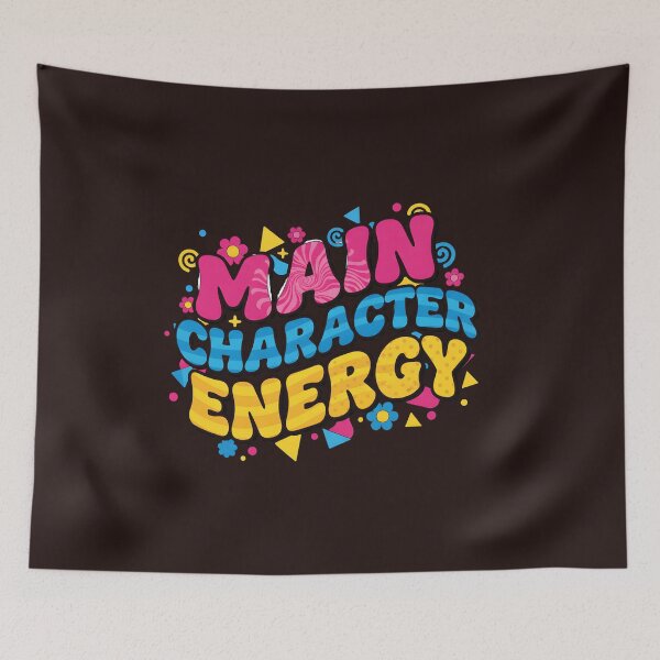 Item preview, Main Character Energy - Retro 90s Y2K Aesthetic Typography designed and sold by Latikshop.