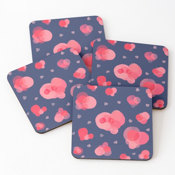 Item preview, Cherry blossom love is in the air - dark blue  designed and sold by HillsandSheep.