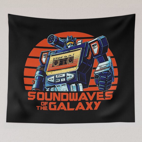 Item preview, Soundwaves The Galaxy Retro Cassette Poster designed and sold by LaurenceLeroux.