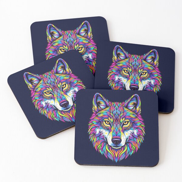 Item preview, Animal Psychedelic Art Print - WOLF 01 designed and sold by Mindwork Creative Arts.