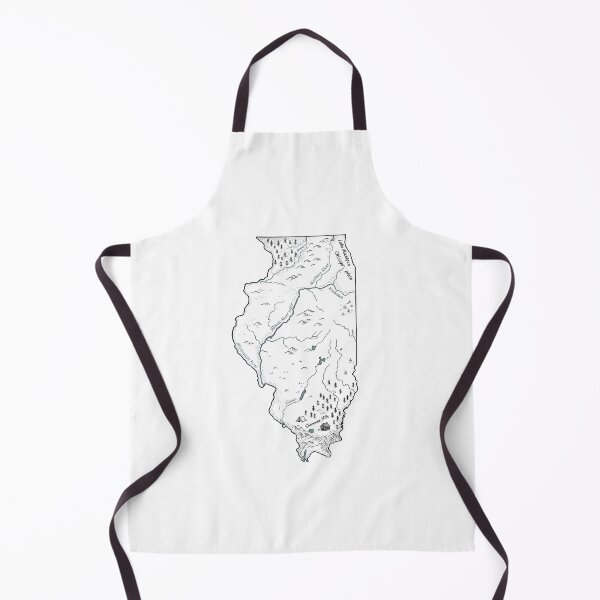 Item preview, Illinois Illustrated Map – Hand-Drawn Rivers & Nature Adventure Sketch designed and sold by Paper Drip.