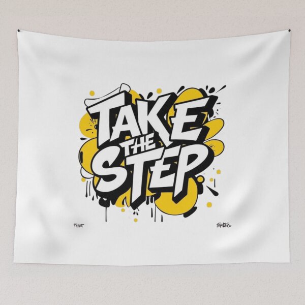 Item preview, Take The Step Graffiti Typography designed and sold by Bulk store .
