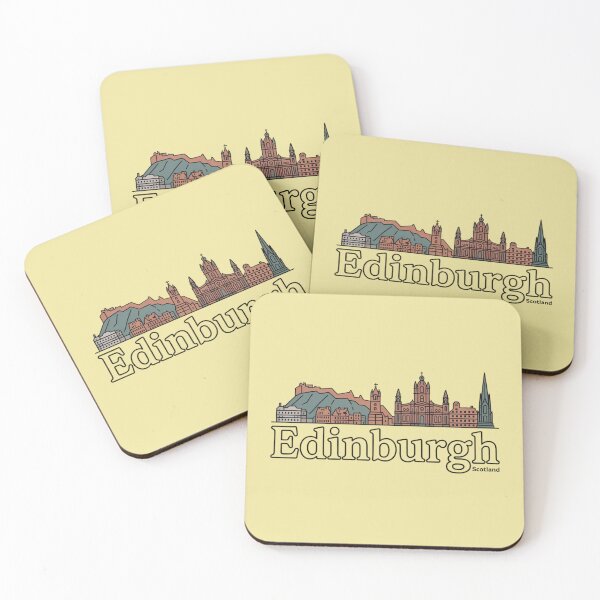 Item preview, Edinburgh Skyline Sticker | Minimal Line Art Scotland Travel Design designed and sold by Timeless Design.