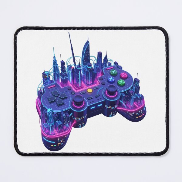 Item preview, Cyber City Gamer Controller neon cyber city style designed and sold by ArtElegancy.