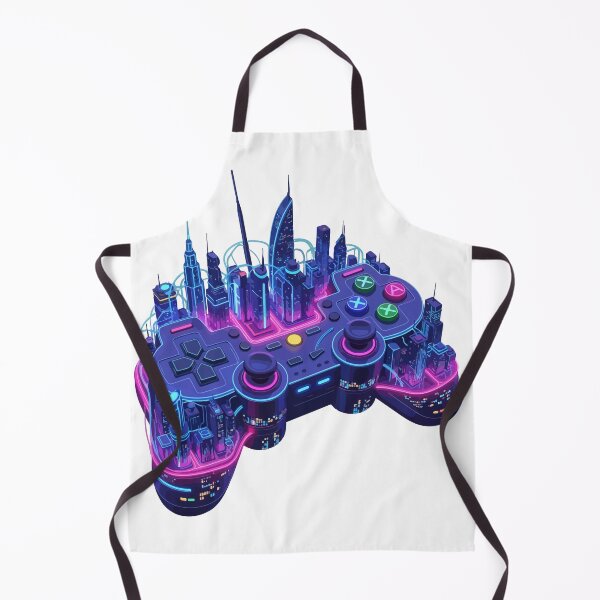 Item preview, Cyber City Gamer Controller neon cyber city style designed and sold by ArtElegancy.