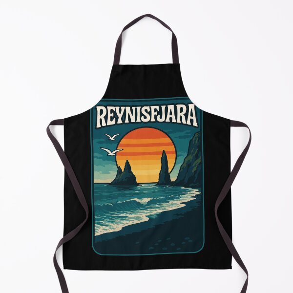 Item preview, Reynisfjara Beach Iceland Retro Travel designed and sold by TomFrontierArt.