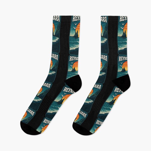 Item preview, Reynisfjara Beach Iceland Retro Travel designed and sold by TomFrontierArt.