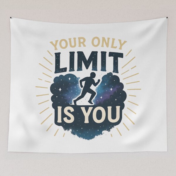 Item preview, Motivational Running Quote - Your Only Limit Is You. designed and sold by The-T-In-Retro.