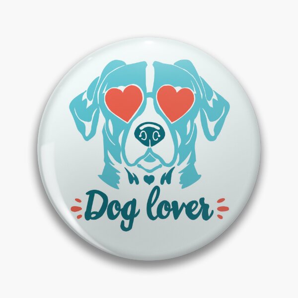 Item preview,  Dog Lover – turquoise dog head with red heart-shaped glasses new color version designed and sold by MartynaKanik.