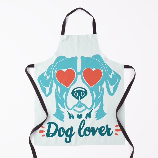 Item preview, Dog Lover – turquoise dog head with red heart-shaped glasses new color version designed and sold by MartynaKanik.