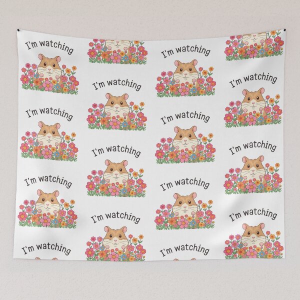 Item preview, Hamster in flowers  designed and sold by PrintLabStudio.
