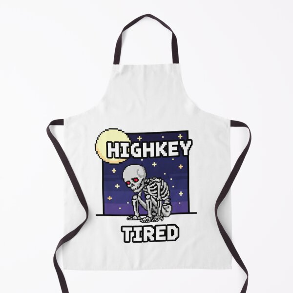 Item preview, HIGHKEY TIRED Pixel Skeleton Design designed and sold by TinyJoy Studio.