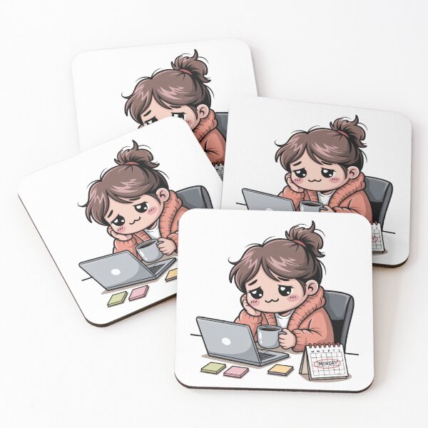 Item preview, Kawaii Office Worker Monday Morning designed and sold by McVrax.