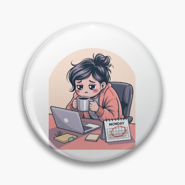 Item preview, Kawaii Office Worker Monday Morning designed and sold by McVrax.
