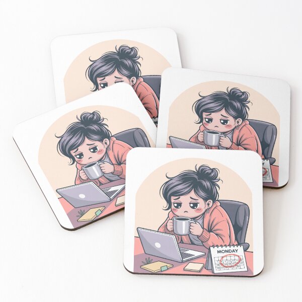 Item preview, Kawaii Office Worker Monday Morning designed and sold by McVrax.