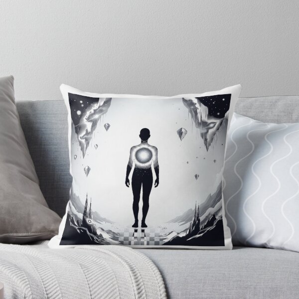Item preview, Black White Surreal Inner Light Strength Silhouette Art designed and sold by INNER WINNER YOU.