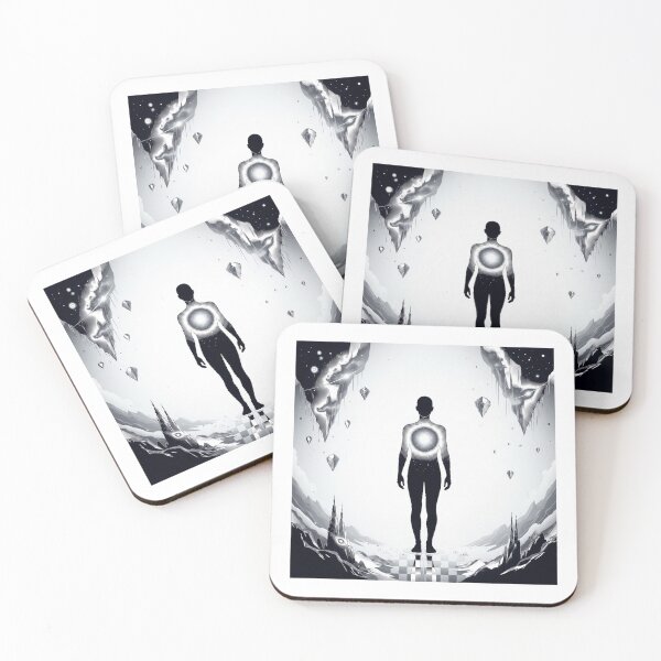 Item preview, Black White Surreal Inner Light Strength Silhouette Art designed and sold by INNER WINNER YOU.