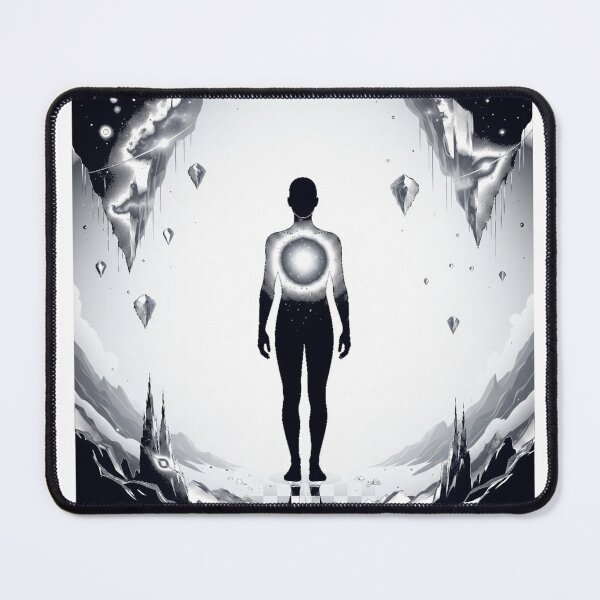 Item preview, Black White Surreal Inner Light Strength Silhouette Art designed and sold by INNER WINNER YOU.