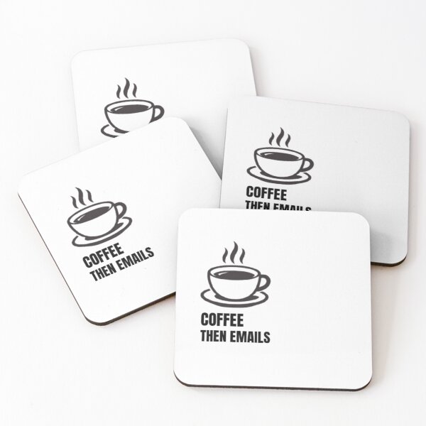 Item preview, Coffee Then Emails – Minimal Work Icon Design designed and sold by Winstelton.
