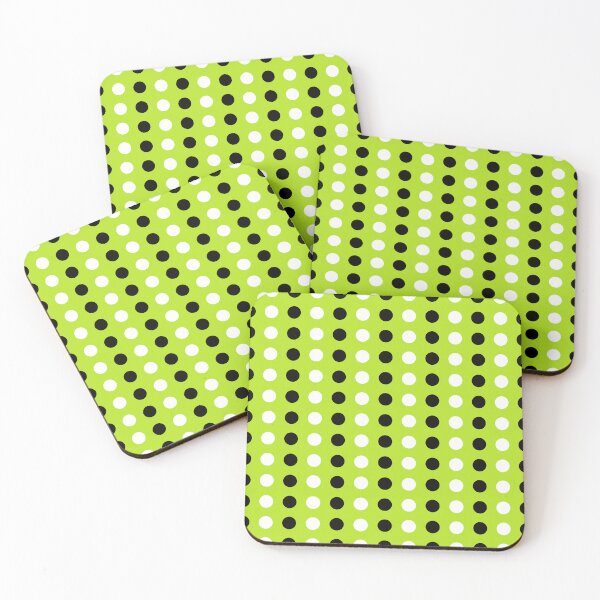 Item preview, Black and white Polka Dots  (Neon Green) designed and sold by POLKAIWERX.