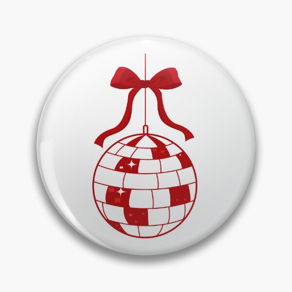 Item preview, Red Disco Ball Ornament with Bow designed and sold by burmacat.