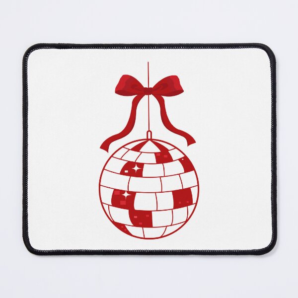 Item preview, Red Disco Ball Ornament with Bow designed and sold by burmacat.