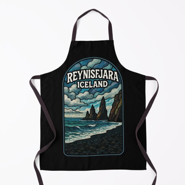 Item preview, Reynisfjara Beach Iceland Stained Glass Art Travel designed and sold by TomFrontierArt.