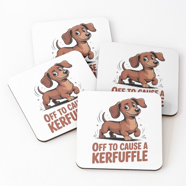 Item preview, Off to Cause A Kerfuffle Dachshund – Funny Dog Lover Cartoon Shirt designed and sold by Tomasz  Siennicki.