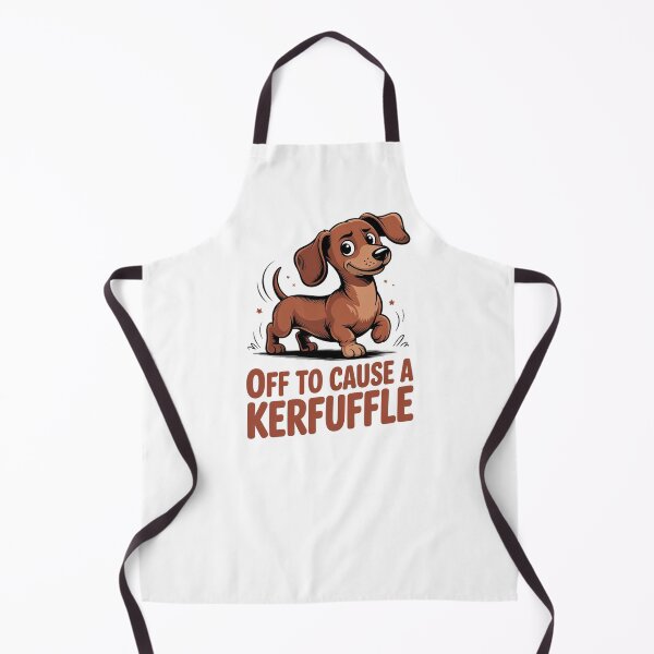 Item preview, Off to Cause A Kerfuffle Dachshund – Funny Dog Lover Cartoon Shirt designed and sold by Tomasz Siennicki.