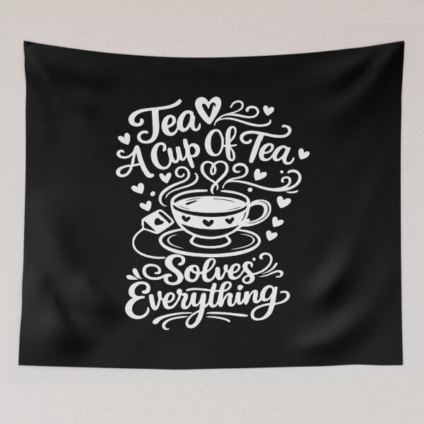 Item preview, A Cup Of Tea Solves Everything,Cute Women Gift, Tea designed and sold by CloudyPress.
