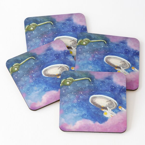 Item preview, Enterprise - Sci-Fi Fanart watercolor painting  designed and sold by ZiehrArt.