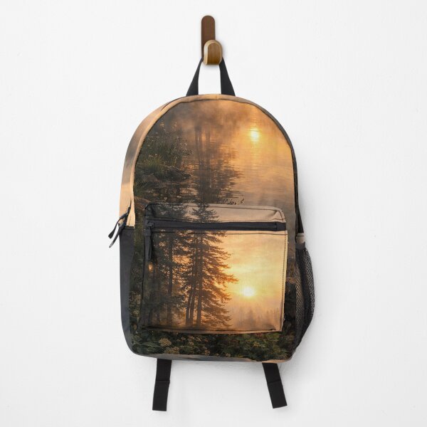 Item preview, Morning Lake Mist – Tranquil Sunrise Reflections over a Serene Forest Lake designed and sold by Artflare Studio.