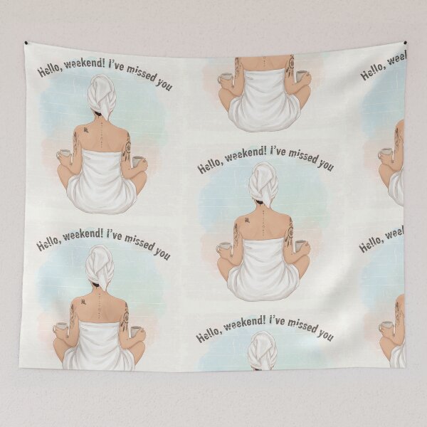 Item preview, Weekend Vibes Tattooed Woman – Relaxing Spa & Coffee Morning designed and sold by Hen-C-Art.