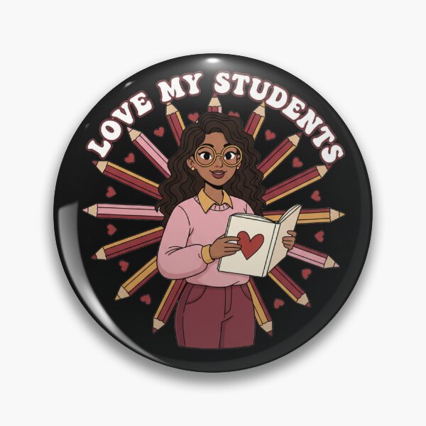 Item preview, Love My Students Cute Black Teacher Illustration designed and sold by InkRebelprint.