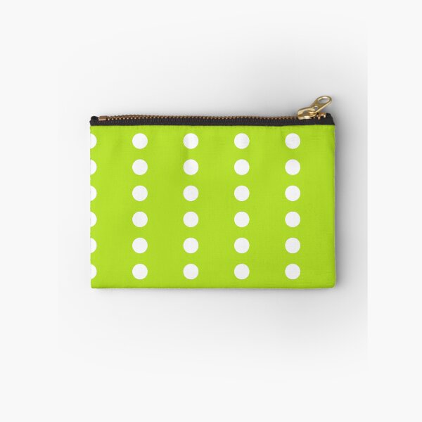 Item preview, White Line Polka Dots on Neon Lime Green designed and sold by POLKAIWERX.