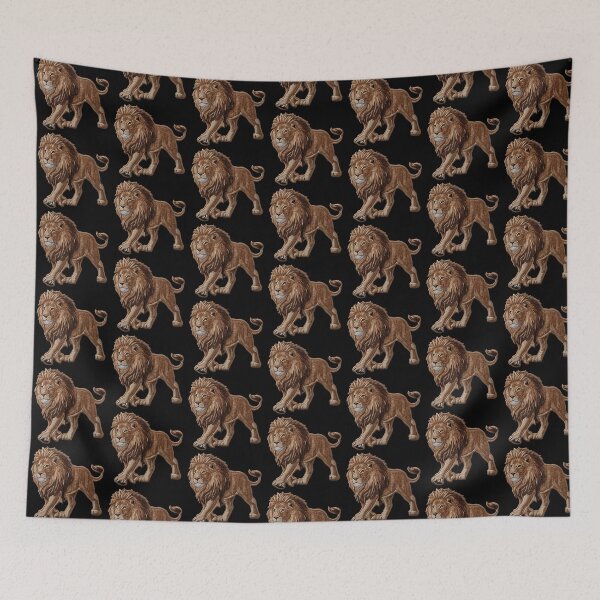 Item preview, Lion Patch Embroidery Fabric Stitched Patch designed and sold by HappyPatchClub.
