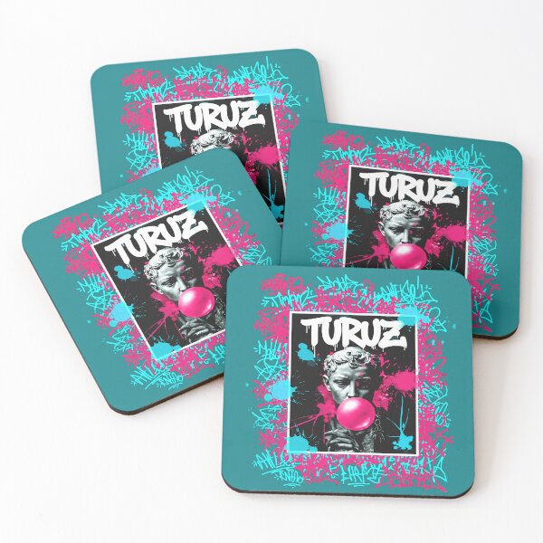 Item preview, Turuz Graffiti Bust Bubble - Classical Sculpture Blowing Pink Street Art Poster designed and sold by Italian Ink Studio.