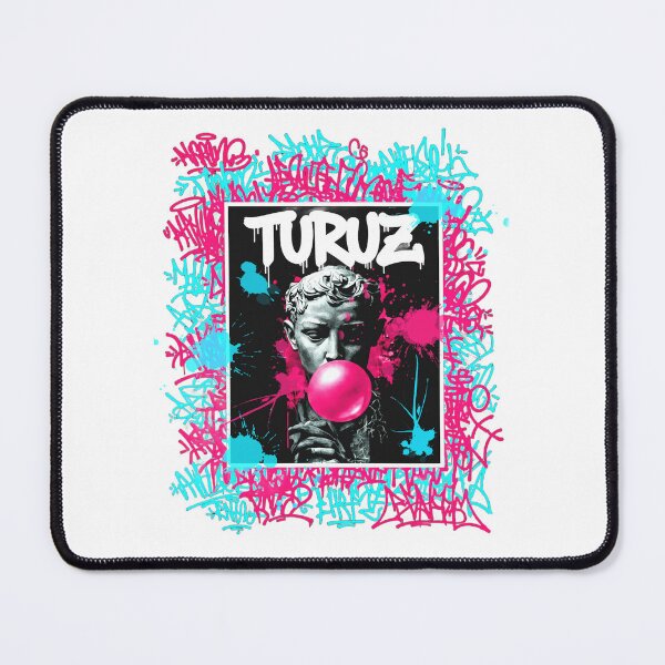 Item preview, Turuz Graffiti Bust Bubble - Classical Sculpture Blowing Pink Street Art Poster designed and sold by Italian Ink Studio.