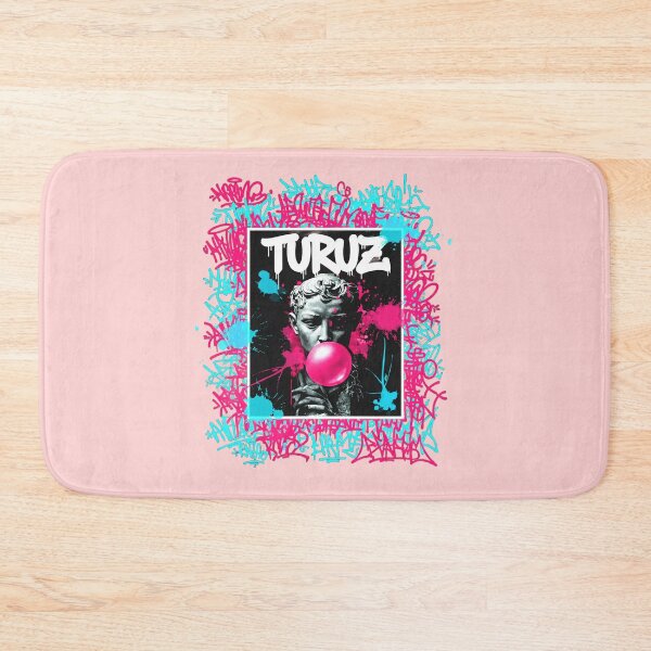 Item preview, Turuz Graffiti Bust Bubble - Classical Sculpture Blowing Pink Street Art Poster designed and sold by Italian Ink Studio.