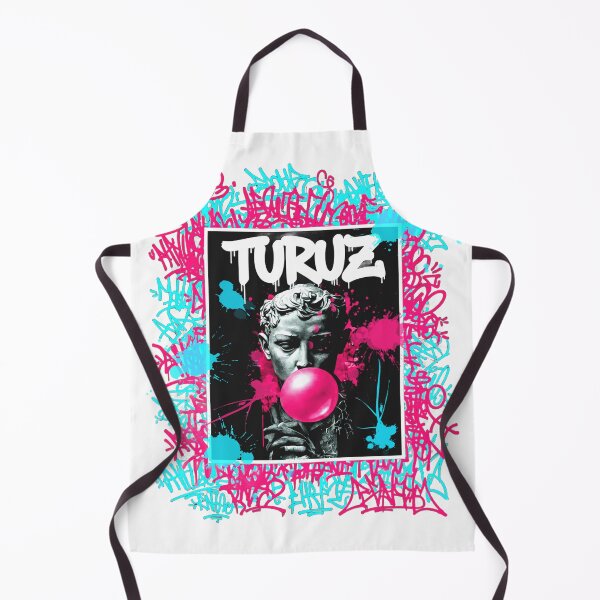 Item preview, Turuz Graffiti Bust Bubble - Classical Sculpture Blowing Pink Street Art Poster designed and sold by Italian Ink Studio.