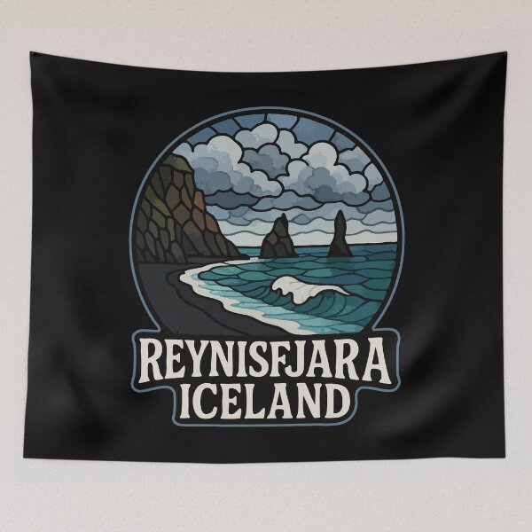 Item preview, Reynisfjara Iceland Stained Glass Art designed and sold by TomFrontierArt.