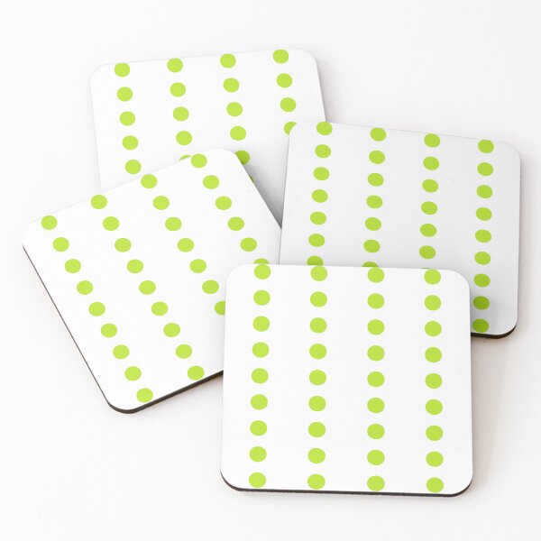 Item preview, Neon Lime Green Polka Dots on White  designed and sold by POLKAIWERX.