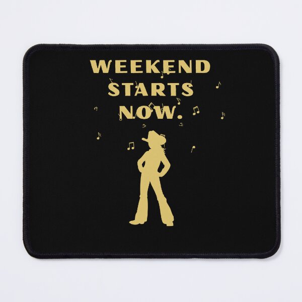 Item preview, Weekend Starts Now – Dancing Cowboy Silhouette Quote designed and sold by MK-Charlie.