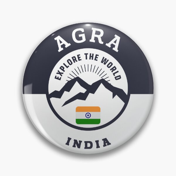 Item preview, Agra India | Black and White Travel Crest designed and sold by World Designs.