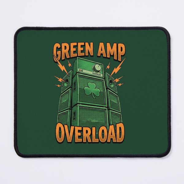 Item preview, Green Amp Overload – St. Patrick's Day Rock Pun designed and sold by PunchDrop.