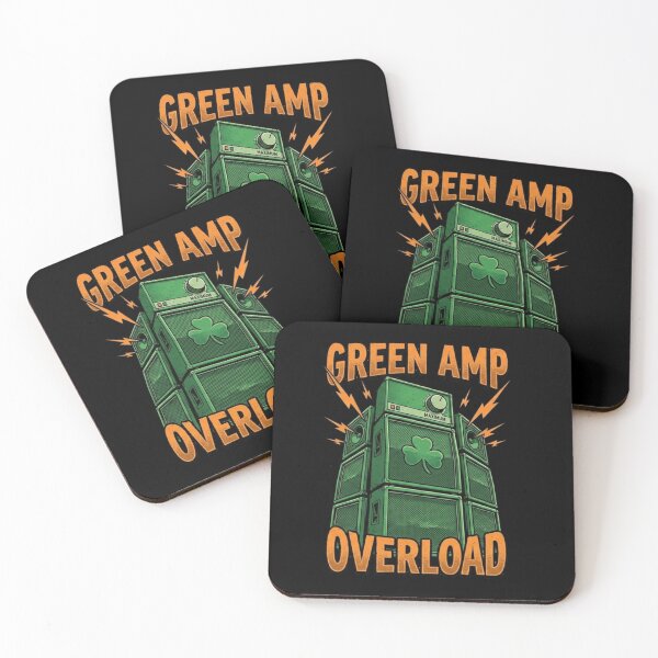 Item preview, Green Amp Overload – St. Patrick's Day Rock Pun designed and sold by PunchDrop.